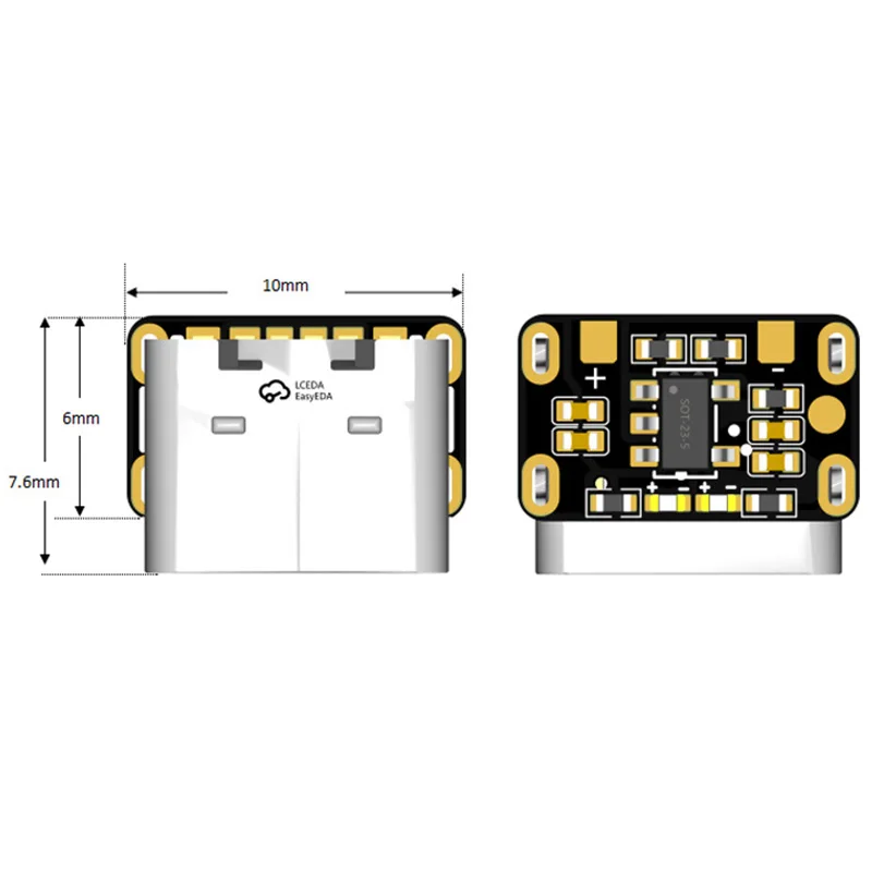 MIni Type-C 3.7 فولت 4.2 فولت 18650 شاحن بطارية ليثيوم مجلس شحن وحدة حماية الطاقة تيار مستمر الجهد المستمر