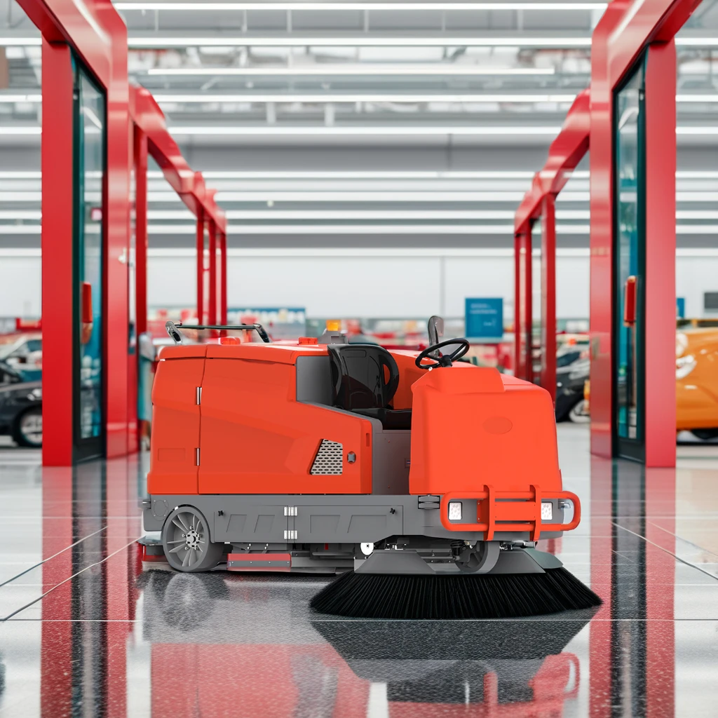 Durable Industrial Floor Cleaning Machine Ride On Floor Scrubber Large Areas Floor Scrubber