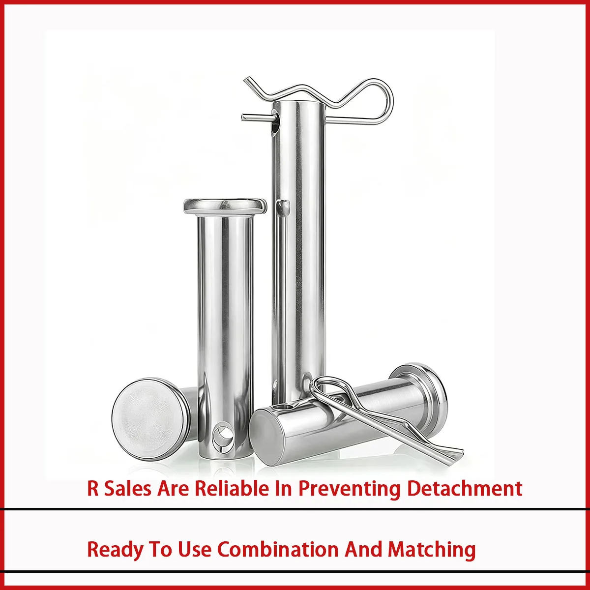 304 Stainless Steel Flat Head Clevis Pin With R Type B Type Cotter Pin Reusable Locating Pin M3-M20