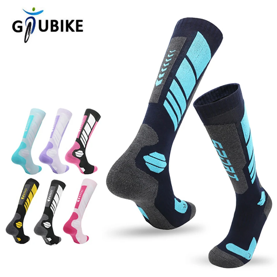 

GTUBIKE лыжные носки, спортивные носки, утепленные зимние уличные носки для альпинизма с высокой трубкой, мужские и женские носки, впитывающие пот