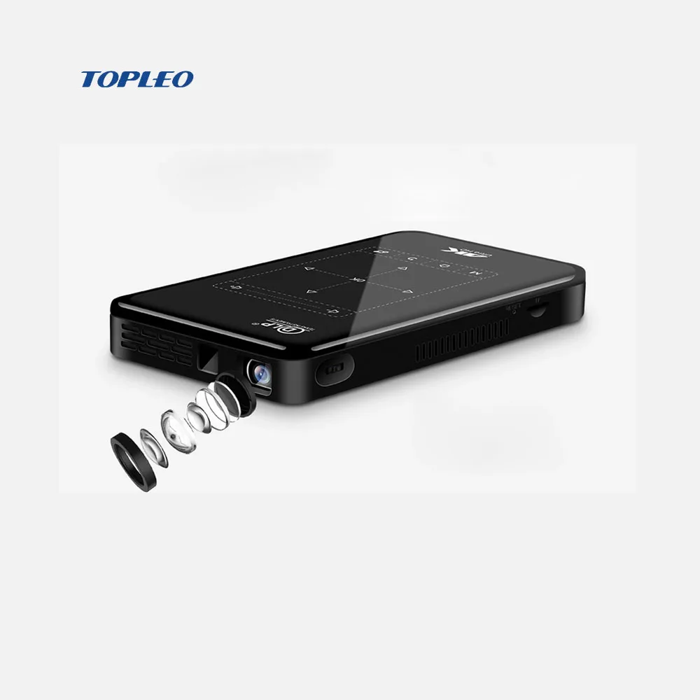 Factory Direct 1GB RAM 8GB ROM Support TF Card touch keys T9 II S905X Mini Portable DLP Full HD Projector