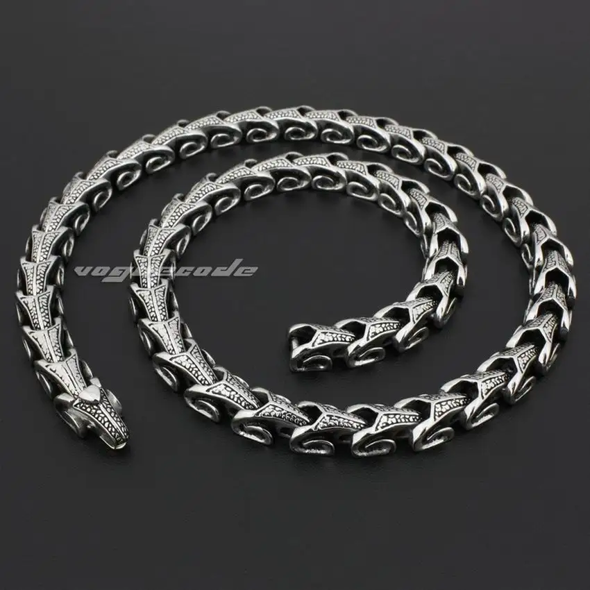 

Stainless Steel Dragon Necklace Charms Link Chain 5A001N