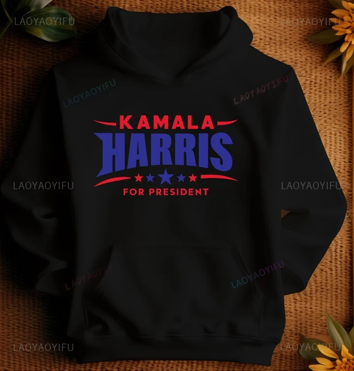 President Kamala Harris 2024 Hoodie Lady Power Democrat Girl Power Kamala 2024 Vice PresidentMadam President Printed Hoodie