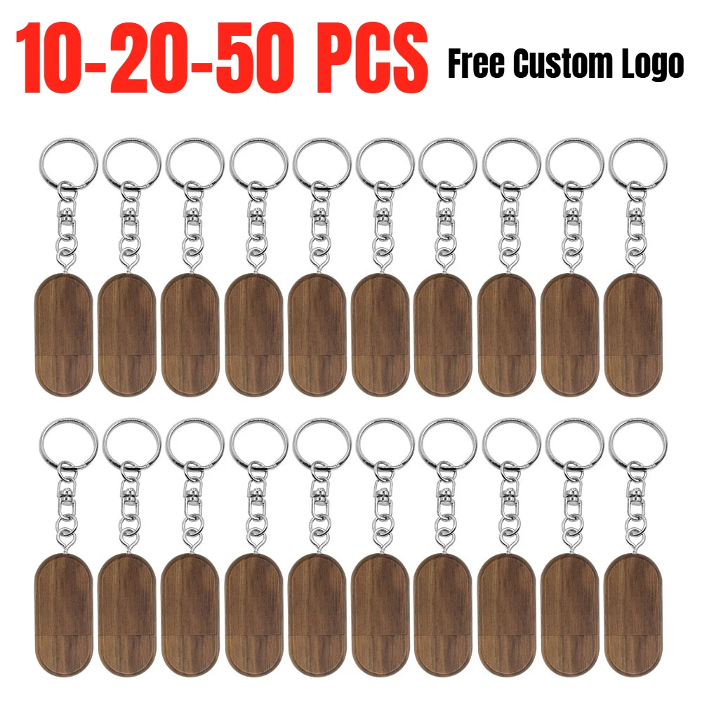 

10/20/50pcs USB 2.0 for Wedding Photography Gifts Free Custom LOGO Wooden U Disk 64GB 32GB 16GB 8GB 4GB Memory Stick Flash Drive