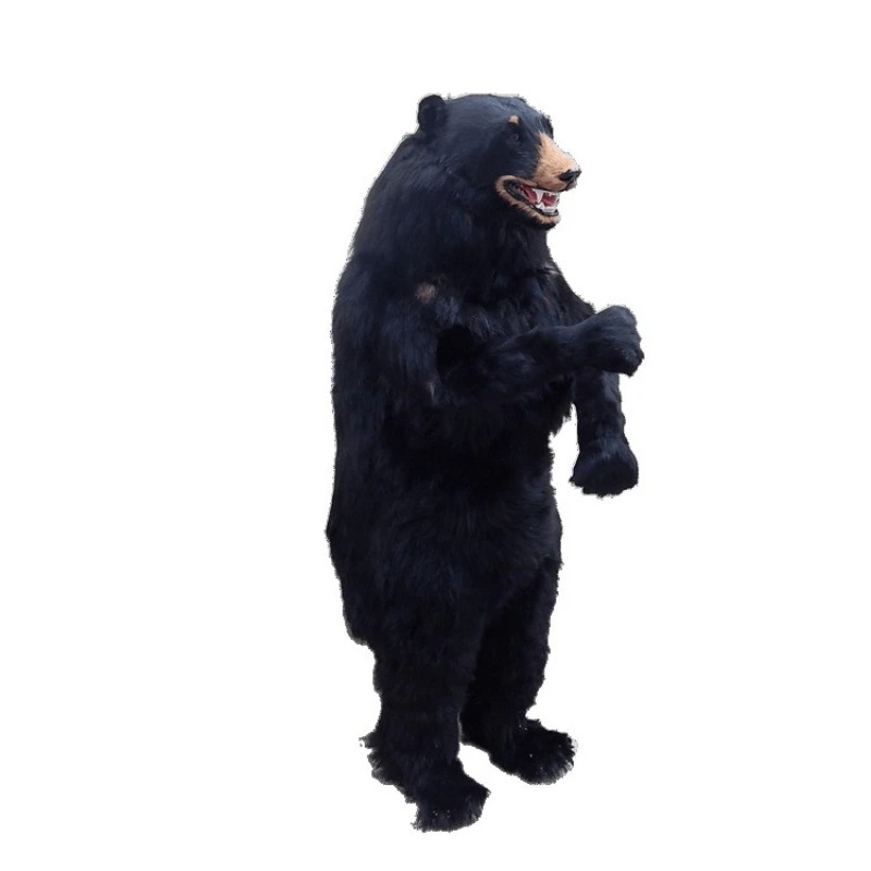 Garden simulation model human bear fur standing real ornament