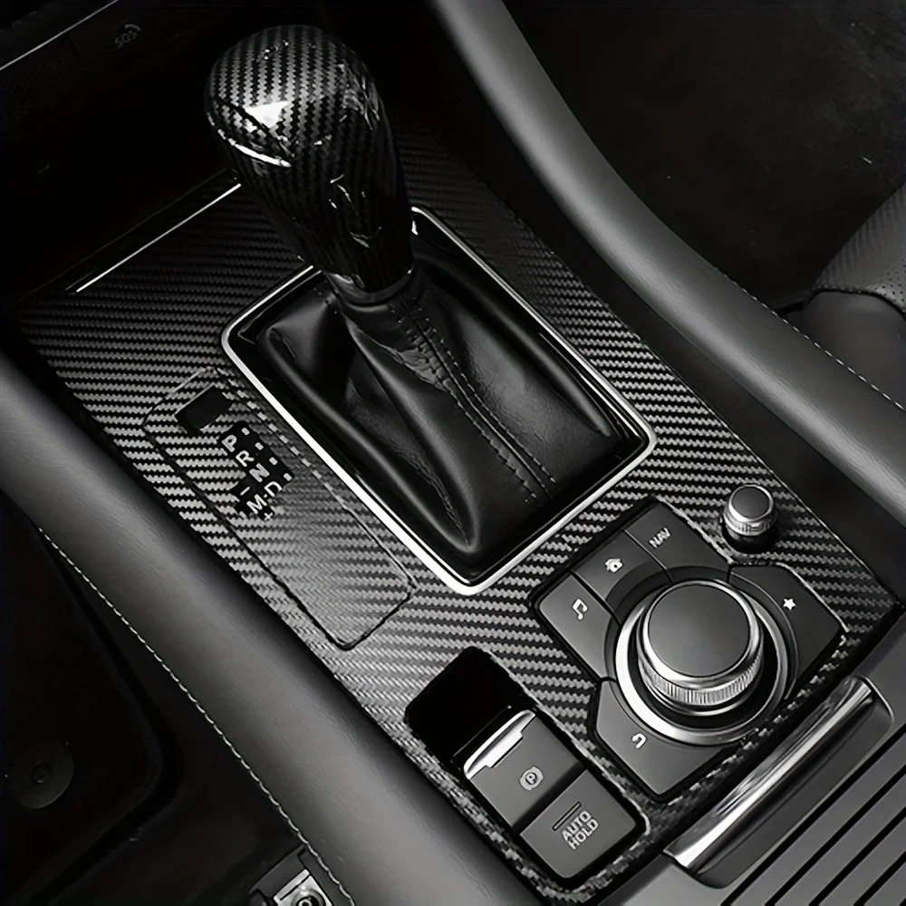 

For MAZDA 6 Models from 2019-2023 Interior Central Control Panel Door Handle Carbon Fiber Stickers Decals Car styling Accessorie