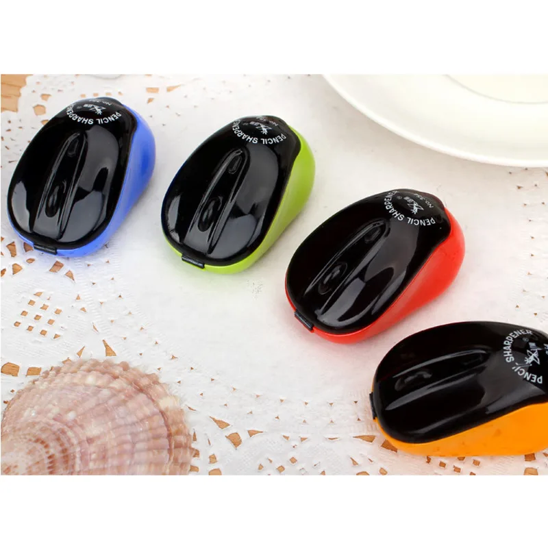 1 Piece Lytwtw's Creative Stationery Mouse Plastic Mechanical Pencil Sharpener for Office School Supplies Gift Novelty