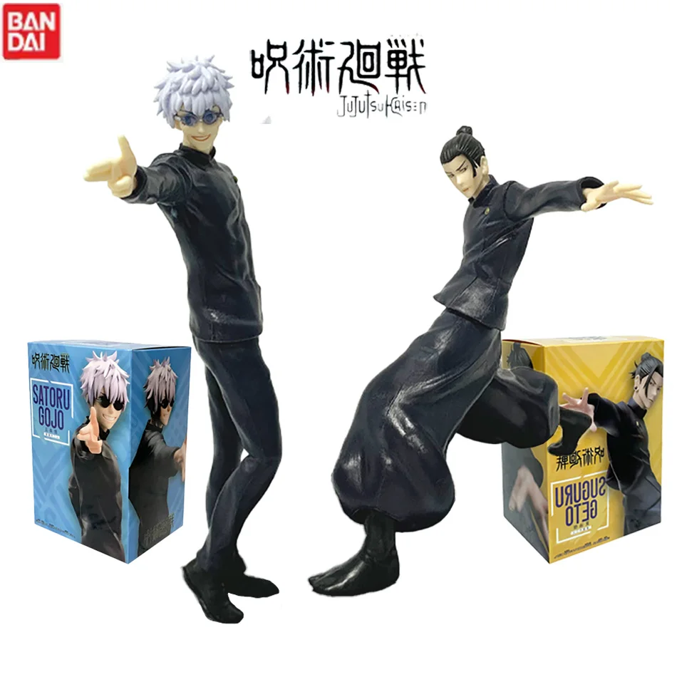 Jujutsu Kaisen Anime-Figur Nudelstopper 18CM Satoru Gojo Actionfigur 14,5CM Geto Suguru Figurine Auto- und Heimdekoration Spielzeug