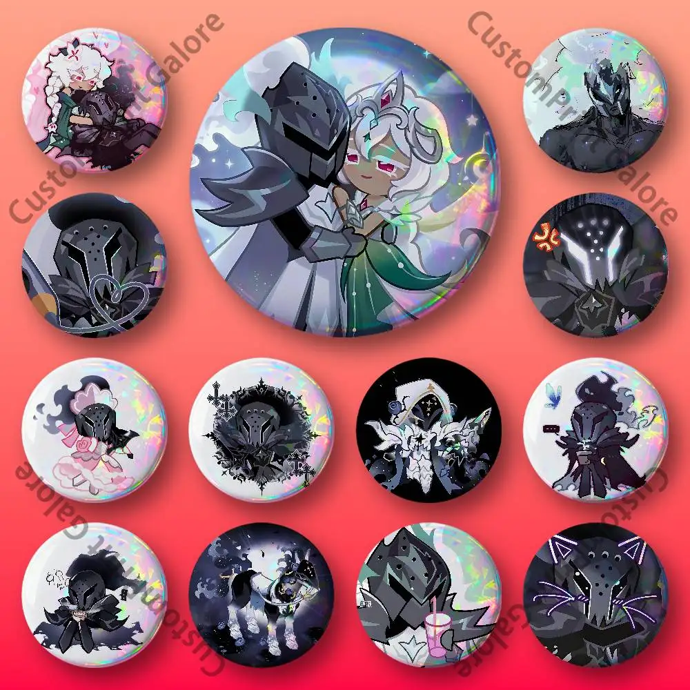 

C-CookieS Silent Salt Laser Film Badge Tinplate Brooch Lapel Pin HD Print Badge for Decoration DIY Accessories Gift