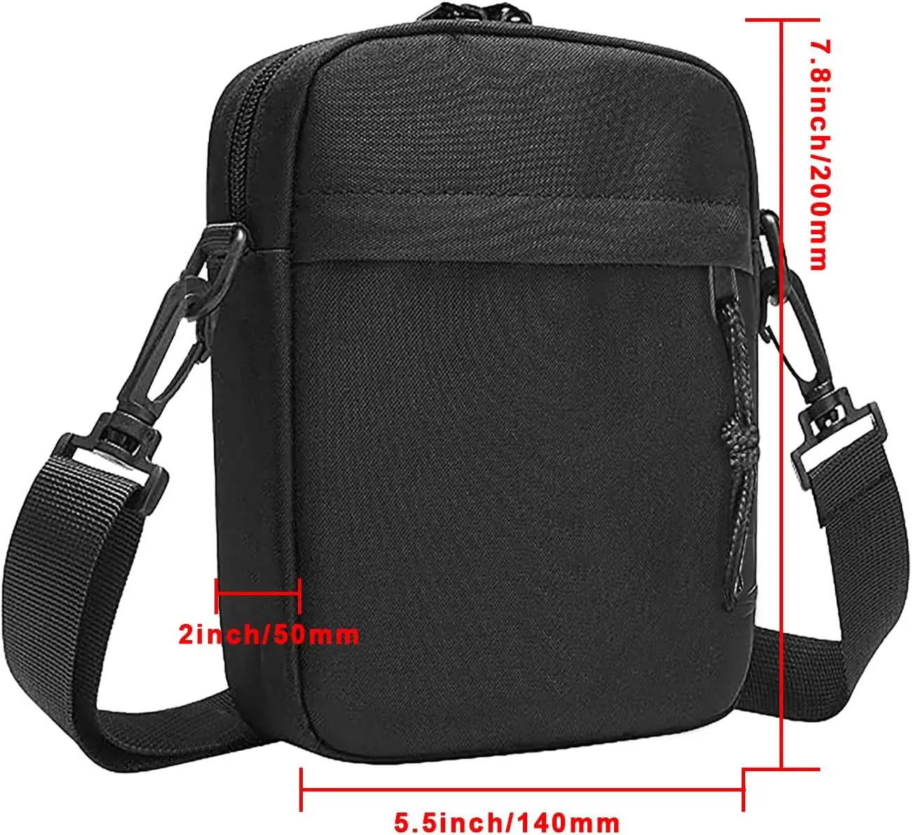 حقيبة كتف رجالية، حقيبة كتف للهاتف المحمول، رجال صغار، سحاب مقاوم للماء، حقيبة كتف للهاتف المحمول للرجال، للاستخدام اليومي والحياة #5