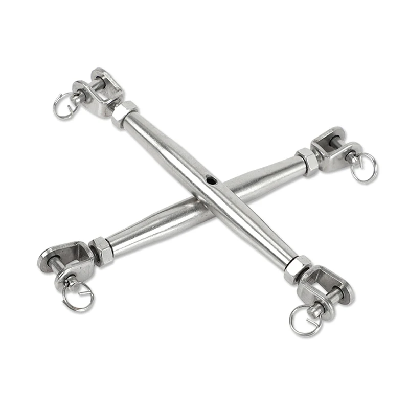 1-4pcs M5-M24 304 Stainless Steel Turnbuckle Closed Body Swage Turnbuckle Screw Wire Rope Tensioning Tightener Tight Buckle