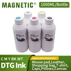 1000ML DTG Ink Textile InK Garment Ink DX5 DX6 DX7 TX800 5113 4720 I3200 Printhead For Epson L800 1390 R1900 R2000 F2000 F2100