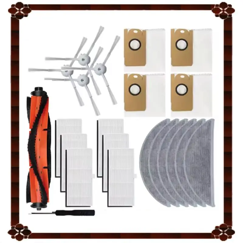 24-Hour Delivery 22 Pcs For Xiaomi Lydsto R1 / R1A / R1 Pro / S1 Robot Vacuum Roller Side Brush HEPA Filter Mop Pad Dust Bag