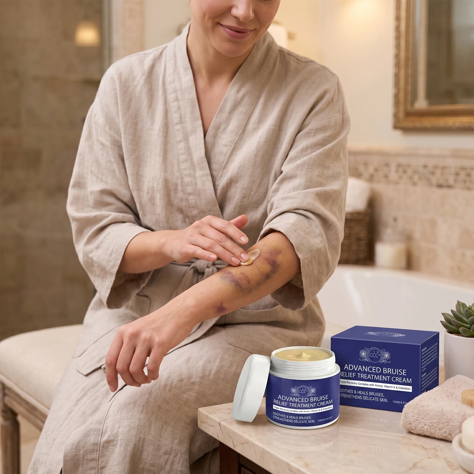Bruise Relief Cream Fade Bruise Marks & Discoloration Relieve Swelling Soreness Strengthen Soothing Moisturizes Skin Care