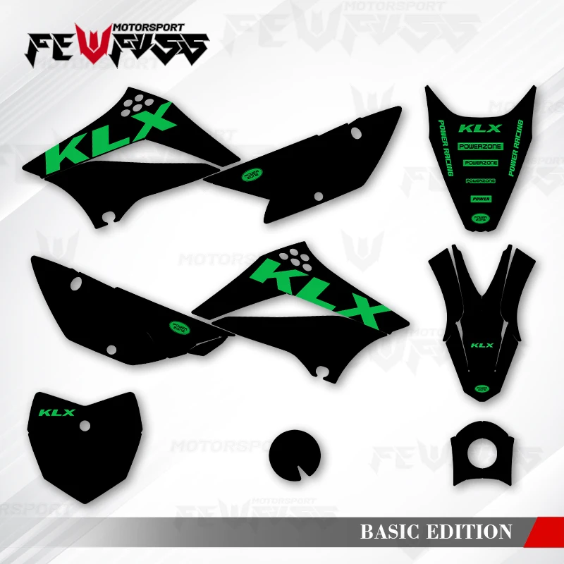 

Fewfuss графические наклейки наклейки мотоцикл фон на заказ для KAWASAKI KLX110 2010 2011 2012 2013 2014-2020 110 KLX 001