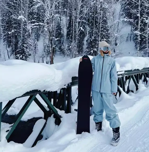 John Snow 2025 Neuer Unisex Ski-Anzug für Einzel- und Doppelbretter, Locker Geschnittener Wasserdichter Wärmehaltender Skianzug mit Skihose und Skijacke – Detail 22