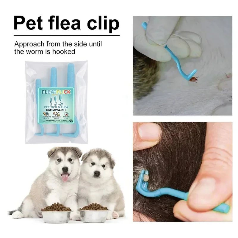 Ticks Removal Pets Insect-catcher Clamps Practical 3pcs/set Dogs Insect Remove Tweezers Cats Grooming Insect Clips Hair Groom