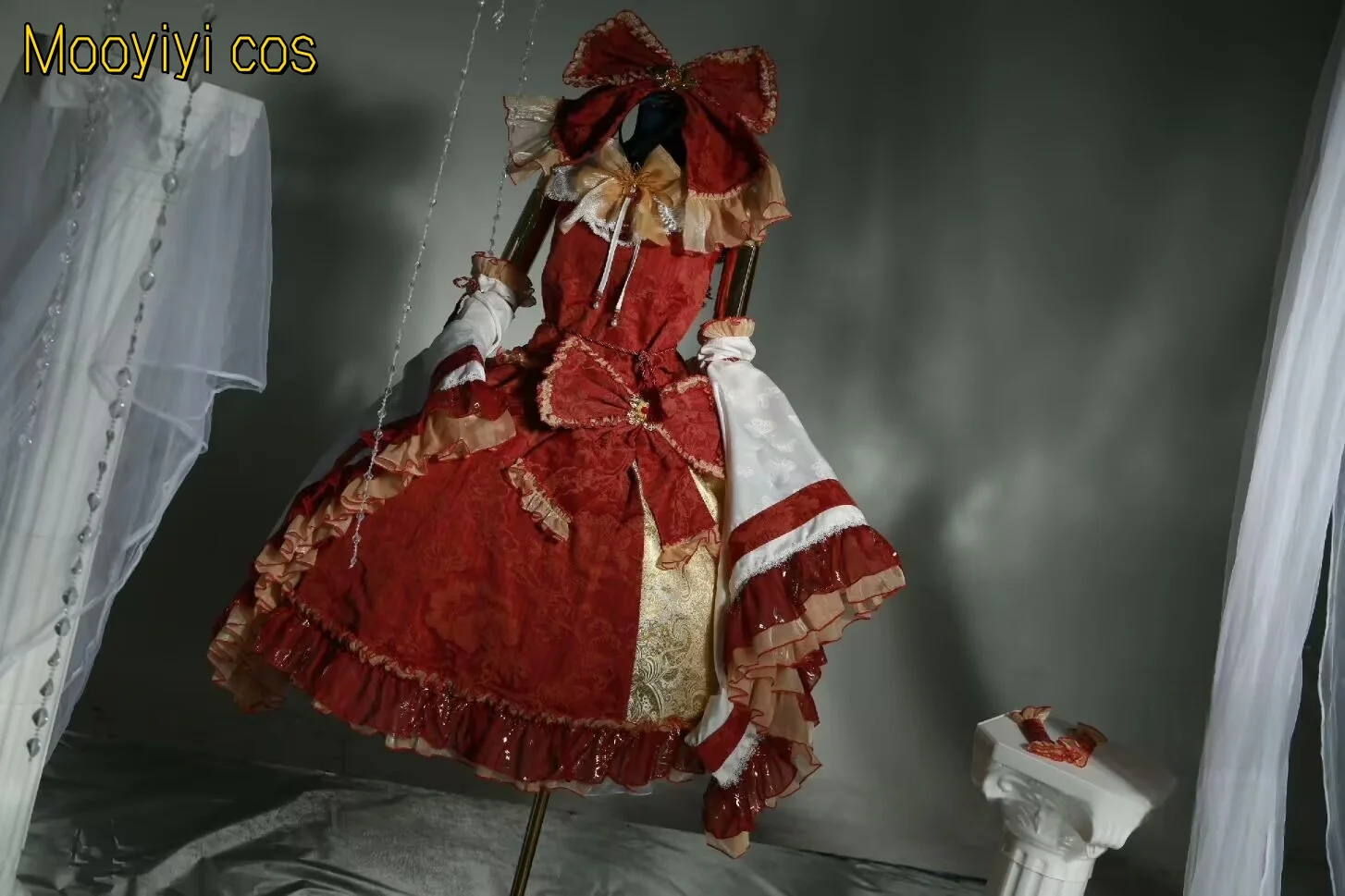 ใหม่ Mooyiyi cos Hakurei Reimu คอสเพลย์เครื่องแต่งกายฮาโลวีนบทบาทเล่นการ์ตูนชุดสีแดงใหม่ Touhou โครงการ
