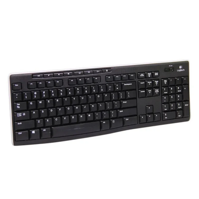 Logitech K270 Wireless Keyboard: Full Size Silent Computer Keyboard with Media Keys - Spill Resistant Quiet Type for PC Laptop