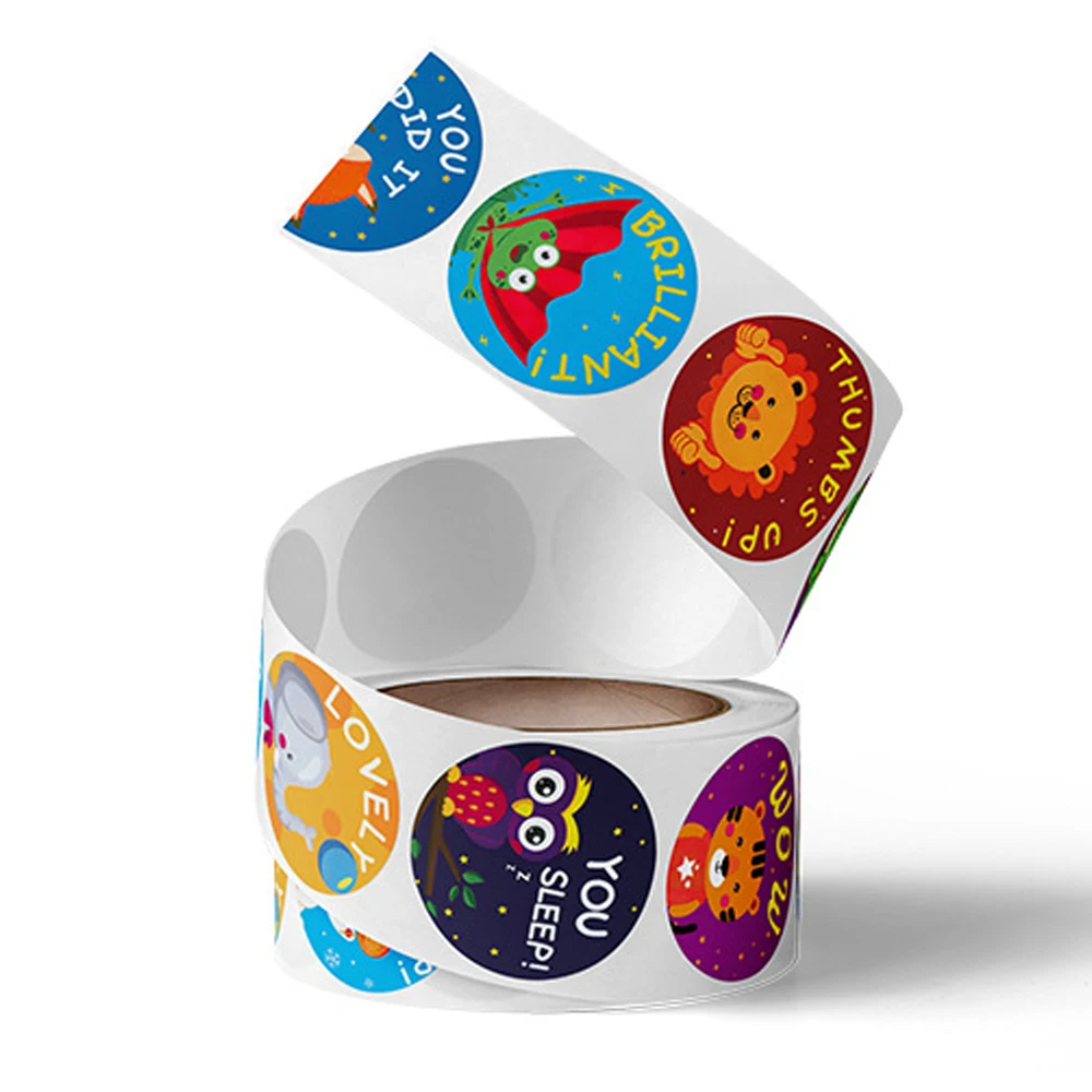 子供のためのかわいい報酬ステッカー、動機付けのステッカー、学校の教師のおすすめ、子供の文房具、スクラップブック、100-500個