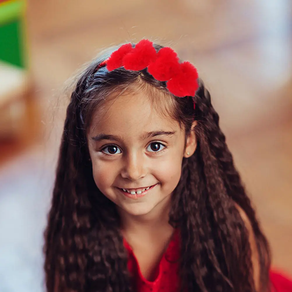 

Набор из 4 ободков для волос ко Дню святого Валентина: ободки в форме сердца с декором в виде сердечек, праздничные аксессуары для волос для девочек