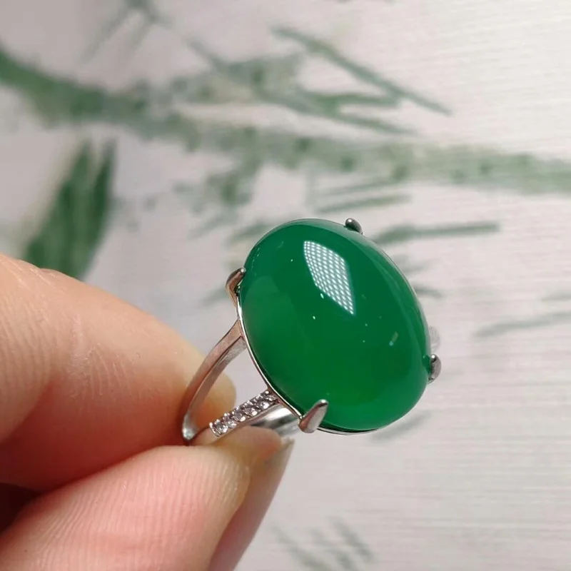 

Сертификат, серебро 925, инкрустированное халцедоном, натуральный зеленый, розовый агат, нефрит, регулируемое кольцо для женщин