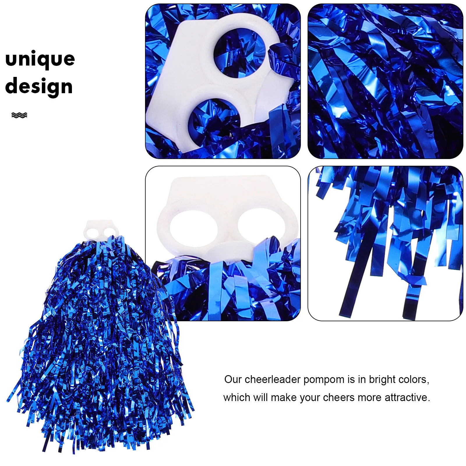 10 قطعة Pompom التشجيع الألوان الزاهية دائم قابلة لإعادة الاستخدام يهتف الدعائم للمسابقات الرياضية عروض الرقص