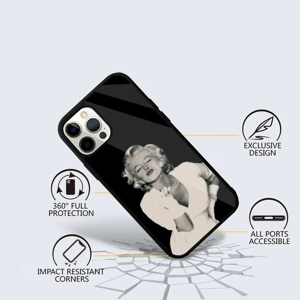 Sexy M-Marilyn M-Monroe Phone Case For iPhone 16,15,14,13,12,11,Plus,Pro,Max Mini Magsafe Magnetic Wireless Charging