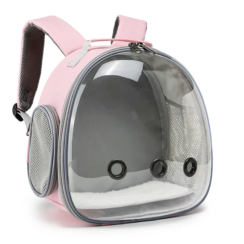 Pet Backpack Bird Carrier Bubble Bag Acrylic 180° Sightseeing for Birds Small Pet Portable Bird Cage Travel Hiking