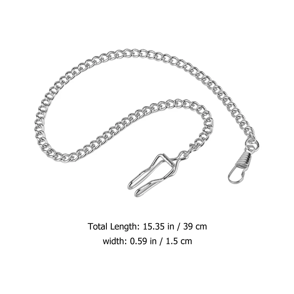 5Pcs Pocket Watch Chain Alloy Metal Clip Chains Replacement Watch Chain Accessories Decorative Multi Functional