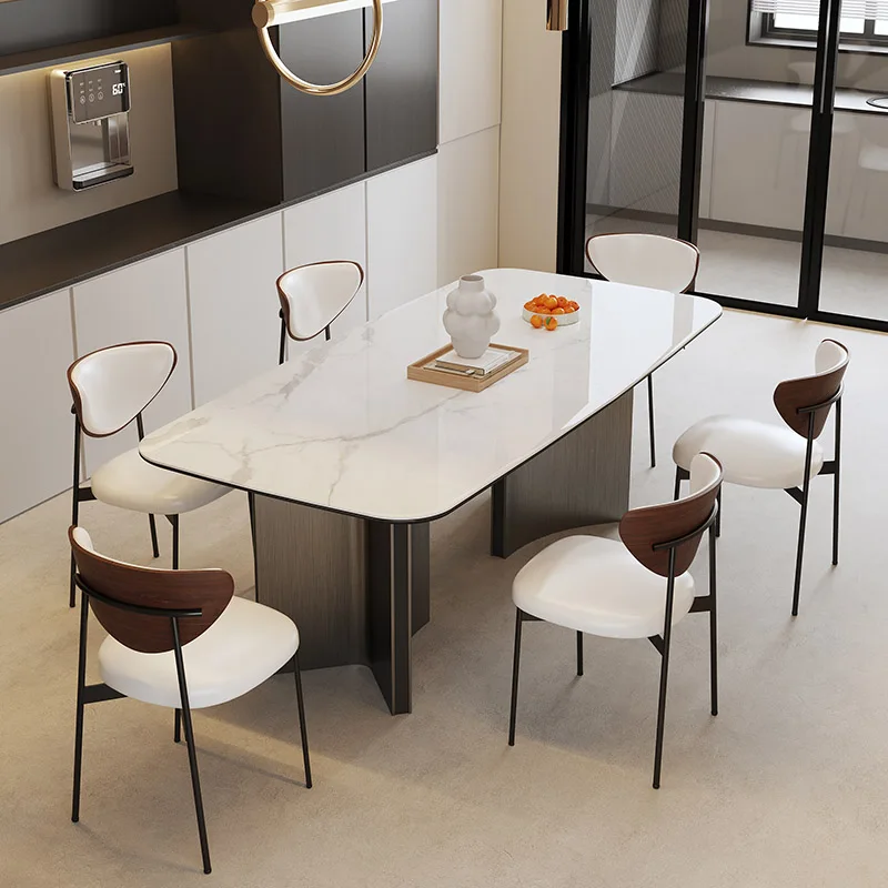 Luxury Modern Dining Table Set Simplicity Nordic Design Table Italian Living Room Mesas Restaurante Kitchen Furniture image 2