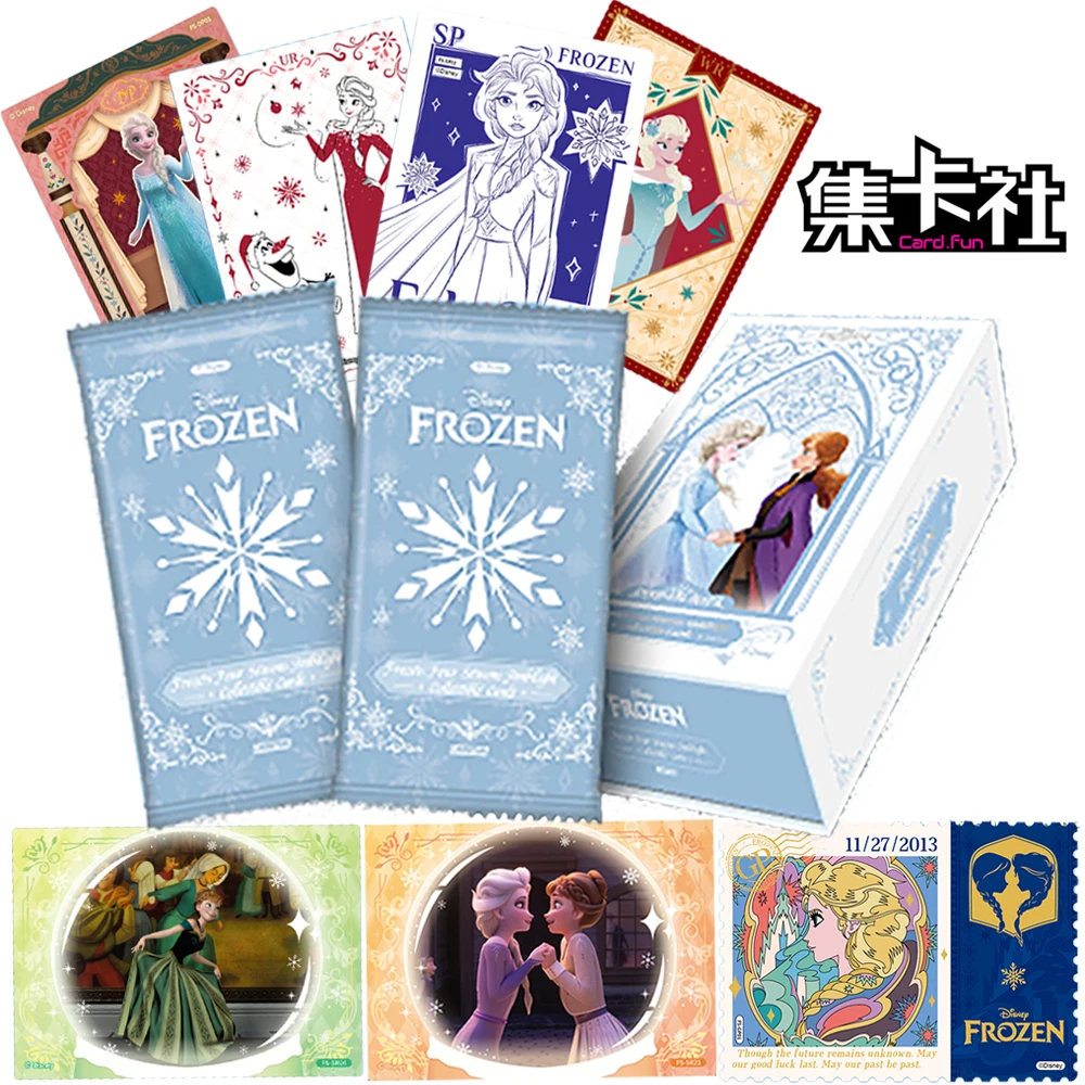 

New Cardfun Genuine Frozen Collection Card Disney Magic Anime Movie Cute Popular Star Olaf Happy Poster Card Family Table Toys