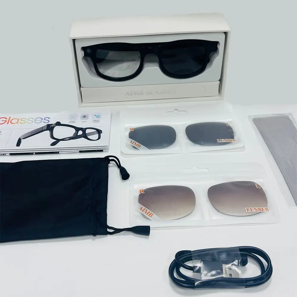 2 in 1 AI Smart Glasses Real-time Translation Anti-Blue Light Smart AI Glasses Call Translation 1080P Video Recording
