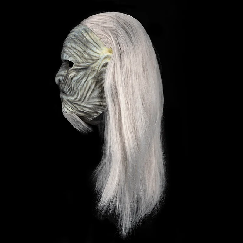 Halloween Latex Mask Horror Headpiece Game Of Thrones White Walkers Night King Ball Masks Haunted House Halloween Cosplay Props view 6