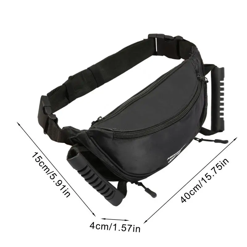 Motorcycle Waist Bags Chest Bag Safety Belt Rear Seat Passenger Grip Grab Handle Nonslip Strap With Handle Storage Bags