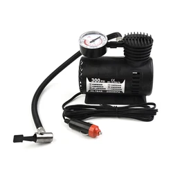 Portable 300PSI 12V Auto Car Mini Air Pump Auto Compressor Electric Tire Inflator Pump Bicycle Tyre Inflation Tips Rubber Hose