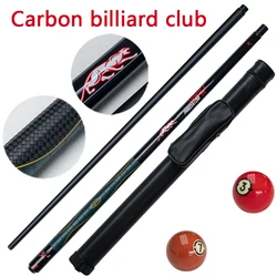 Carbon Billard Queue Stick 13mm Spitze für 9 Ball und Karam bol Billard Leder Anti-Rutsch-Griff rot Leopard Design mit Queue-Fall