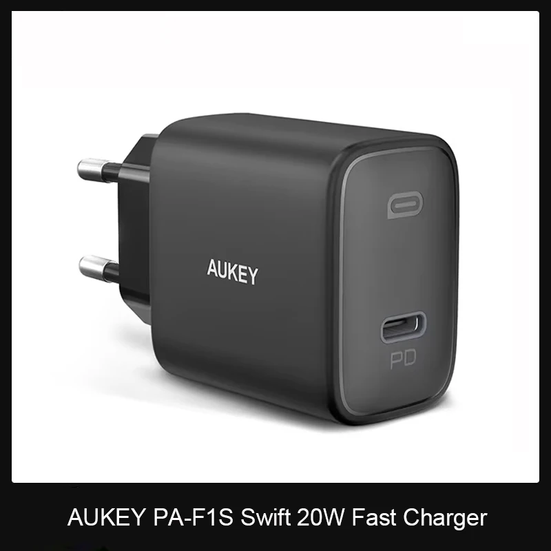 AUKEY PA-F1S سويفت 20 واط USB C شاحن سريع للهاتف طوي التوصيل وتسليم الطاقة 3.0 PD مهايئ شاحن USB C الجدار شاحن