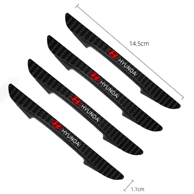 4pcs Car Logo Door Anti-Collision Protective Strip Sticker For Hyundai Tucson IX35 I30 I20 Kona Coupe Veloster I40 Getz - view 6