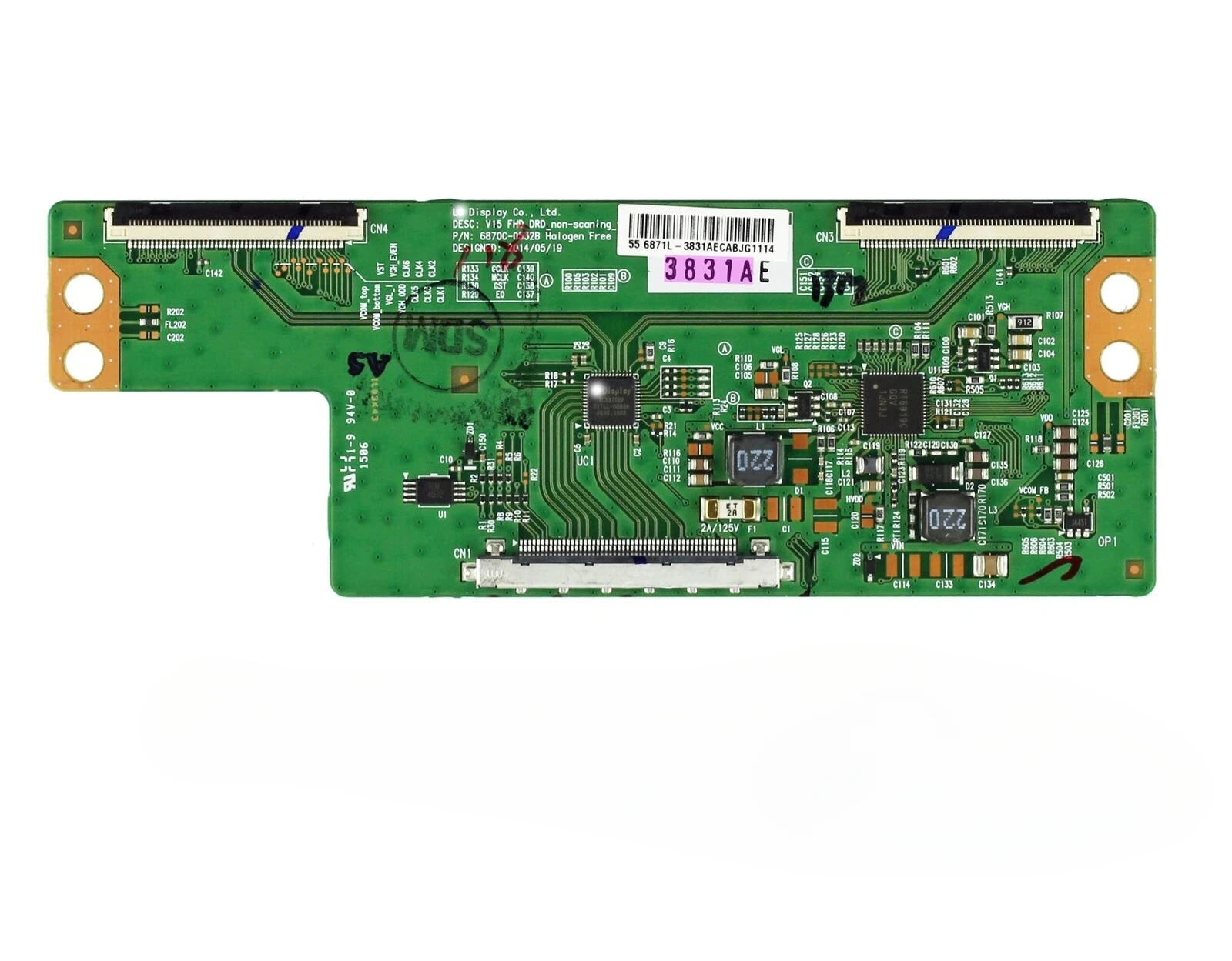 

6870C-0532B 6871L-3831A 6871L-3831F T-CON Logic Board is for D55-D2 55PFT5500/12 55LF6300 55LJ5500-UA 55ME345V/F7 55MV314X/F7 TV