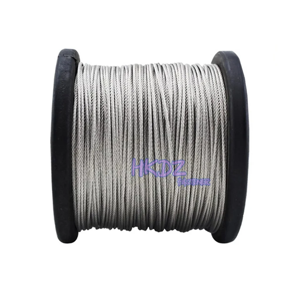 7X7 Stainless Steel Wire Beading Rope Cord Fishing Thread String For Lifting Drying Rack 0.3 0.4 0.5 0.6 0.8 1 1.2 1.5 1.8 3.0mm