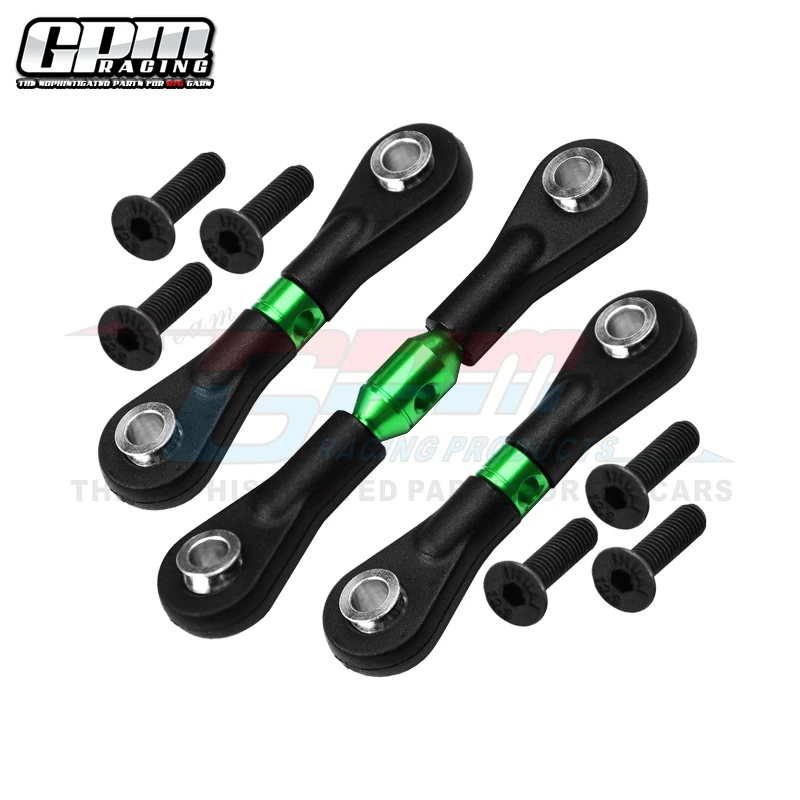 GPM Remote Control Model Car Accessories for TAMIYA TT02/TT02T Aluminum Alloy Adjustable Length Steering Rod 1Set # TT2160
