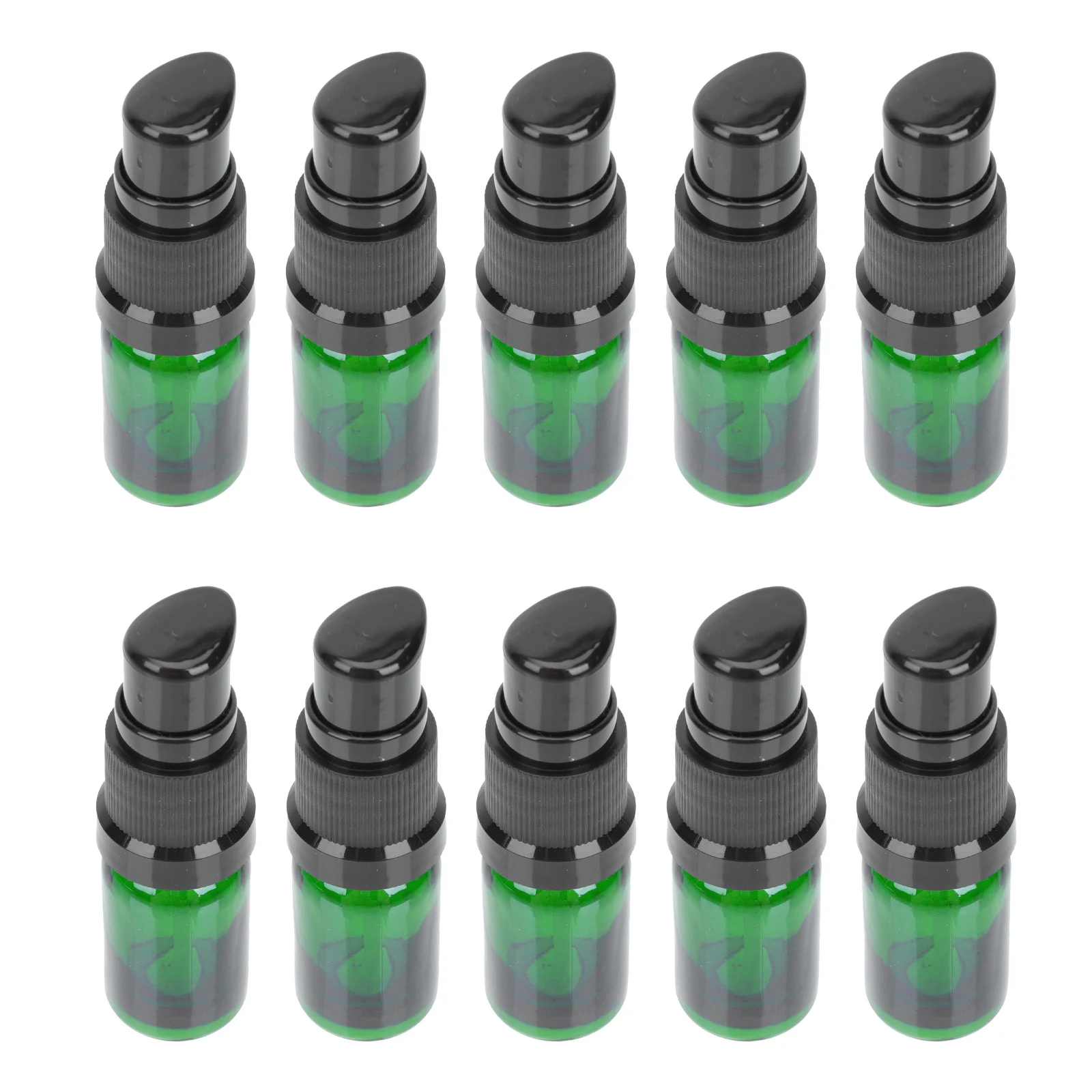 

10Pcs Glass Essential Oil Sub Bottles Compact Pressing Design Leakproof Multipurpose Container for Skincare Perfume Cosmetics