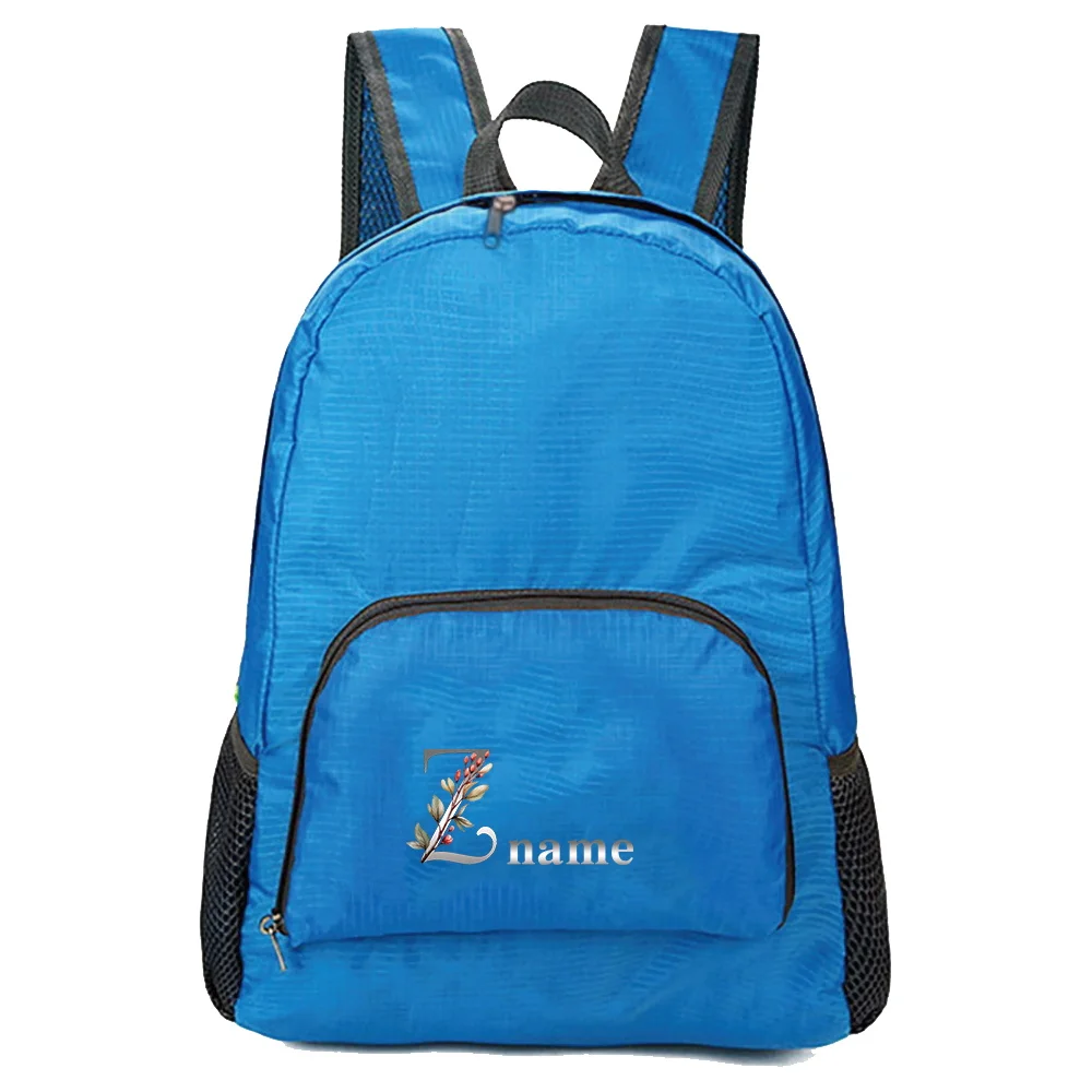 شخصية مخصصة اسم حقيبة ظهر قابلة للطي سعة كبيرة حقيبة قاعة رياضة قابلة للطي المشي لمسافات طويلة التخييم حقائب الظهر أكياس التخزين عادية