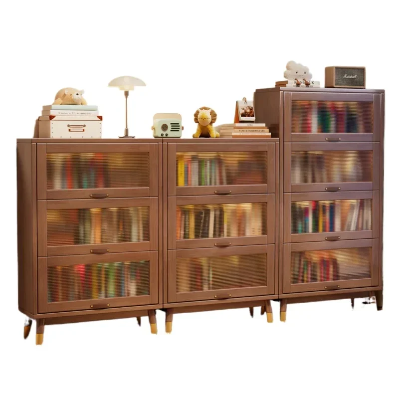 

Read Magazine Rack Folding Shelf Bookcase Living Room Furniture Display Cabinet Storage Large Home Wood Estanteria Book Wooden