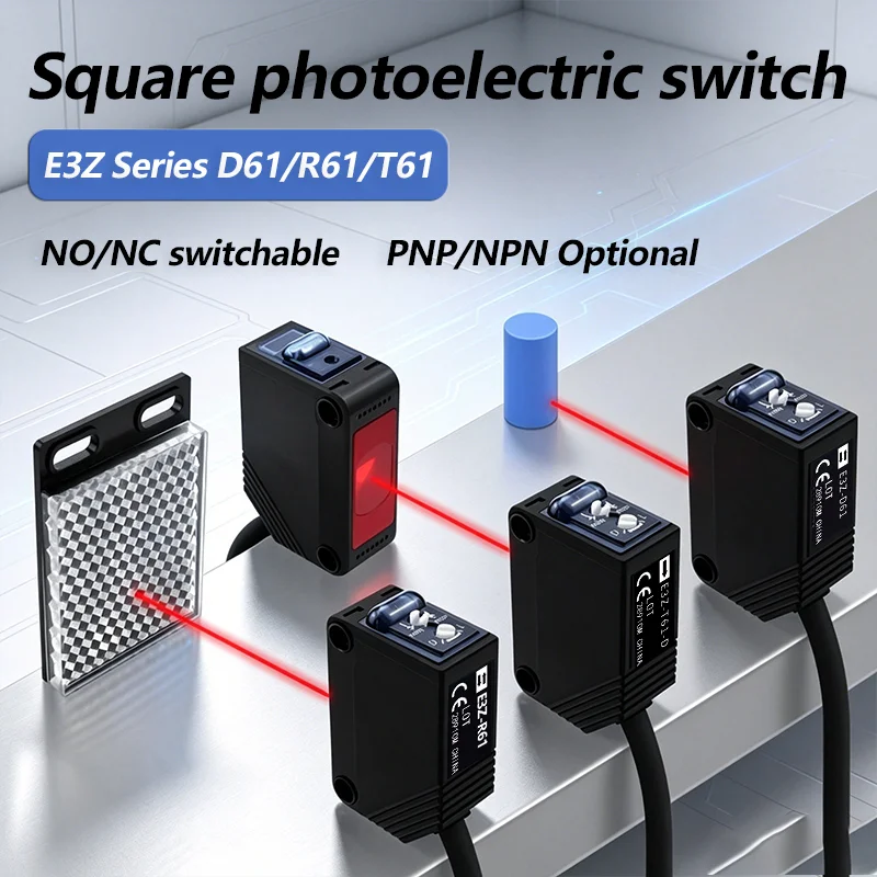 Photoelectric Switch Diffuse Reflection DC12-24V Infrared Sensor with Bracket NPN PNP E3Z-D61/D81/R61/R81/LS61/LS81/T61