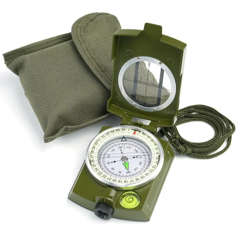 

Sportneer Compass: Accurate Durable Lightweight Orienteering Compass with Strap and Carrying Case, Glow in The Dark Waterproof H