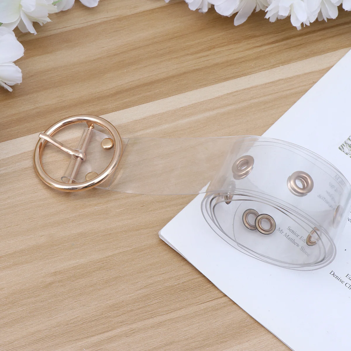 

Women'S Transparent Waist Belt Fashion Chic Durable Adjustable Buckle For Jeans Dresses Tights Shorts Waistband Belt Accessory