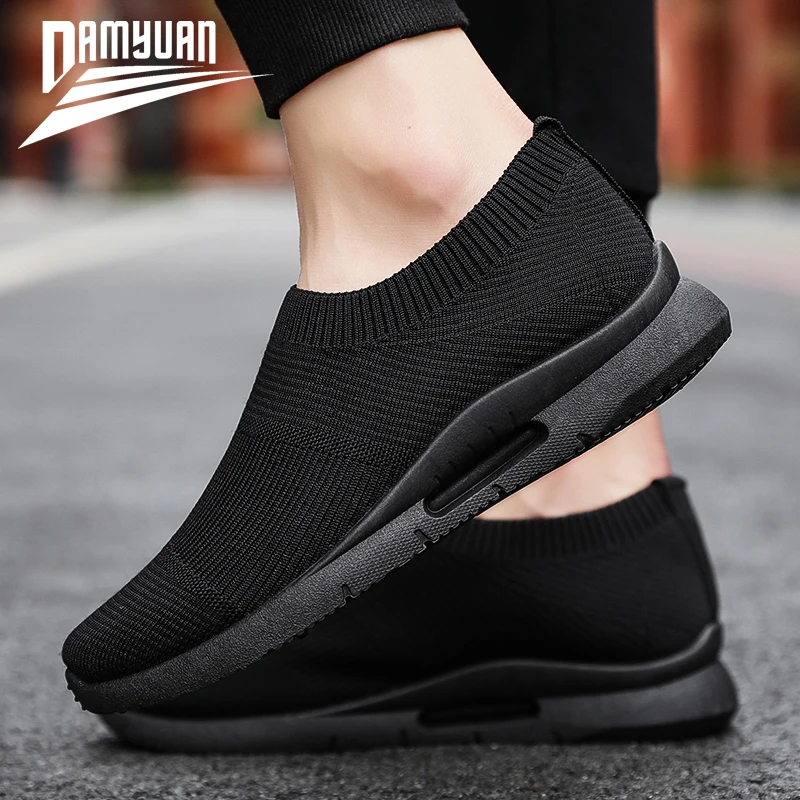 Damyuan Men Light Running Shoes Jogging Shoes Breathable Man Sneakers Slip on Loafer Shoe Men\'s Casual Shoes Size 46 2020