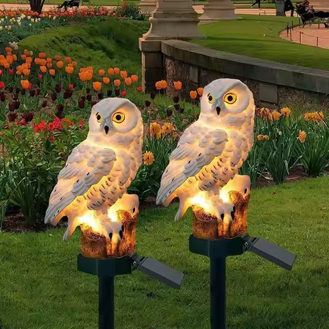 Solar Lights Owl Lights LED Garden Lights Garden Lawn Waterproof Deck Lamps Outdoor Garden Decorative LightsSolar Lamp